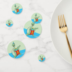 Confettis Petit garçon, 2e anniversaire Dinosaur