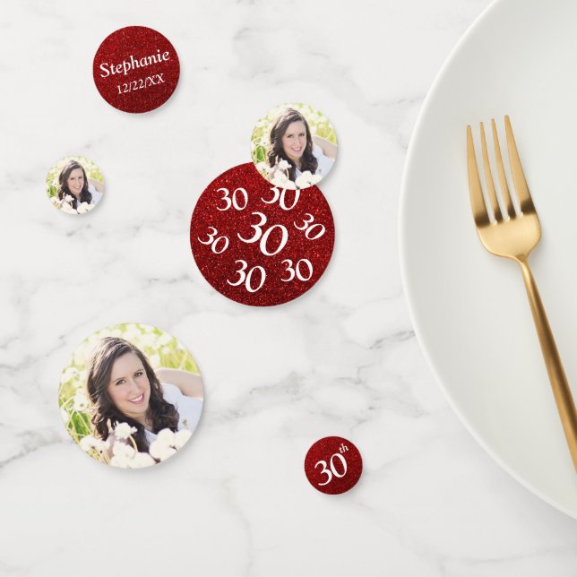 Confettis Photo du 30e anniversaire (Groupe)
