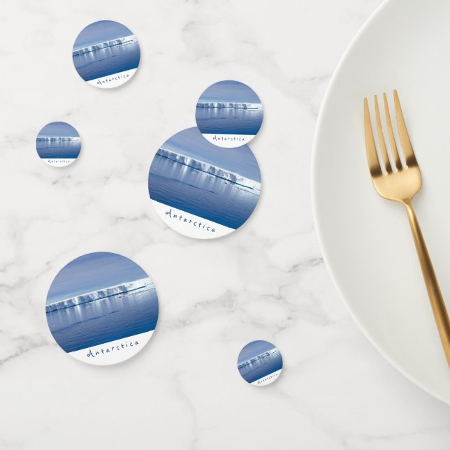 Confettis Photo paysage de l'iceberg Antarctique avec texte  (Groupe)