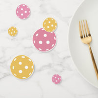 Pickleball rose jaune orange fête d'anniversaire
