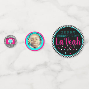 Confettis Pink Blue Social Media Music Photo Anniversaire