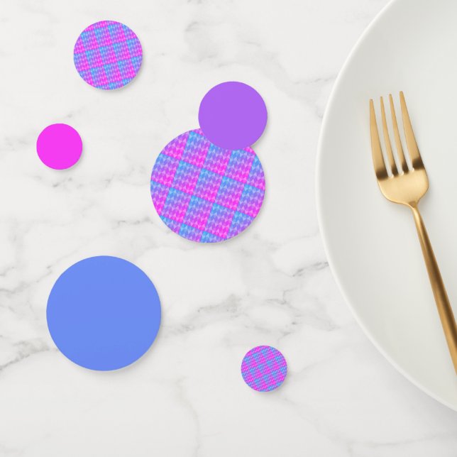 Confettis Pink, Purple, Blue Diamond Pattern (Groupe)