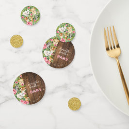 Confettis Pink Safari Animal Rustic Gold Glitter Baby Shower