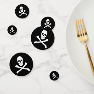 Confettis Pirate Party (Crâne et os croisés) (Jolly roger)