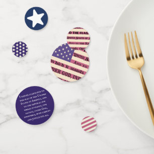 Confettis Pledge of Allegiance Flag