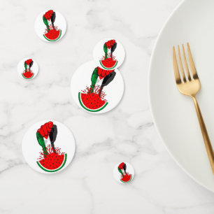 Confettis Poing de résistance palestinienne sur Watermelon