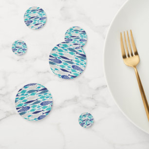 Confettis Poisson bleu