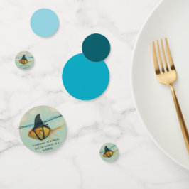 Confettis Poisson d'or avec fin de requin