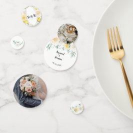 Confettis pour réception de mariage aux citrons et