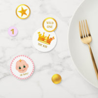 Première fête d'anniversaire de bébé et étoile dor