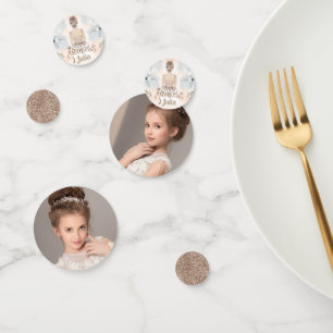 Confettis Princesse Anniversaire parties scintillant beige P