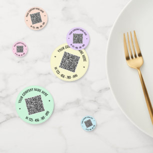 Confettis QR Code Info Colorful Société promotionnelle Confe