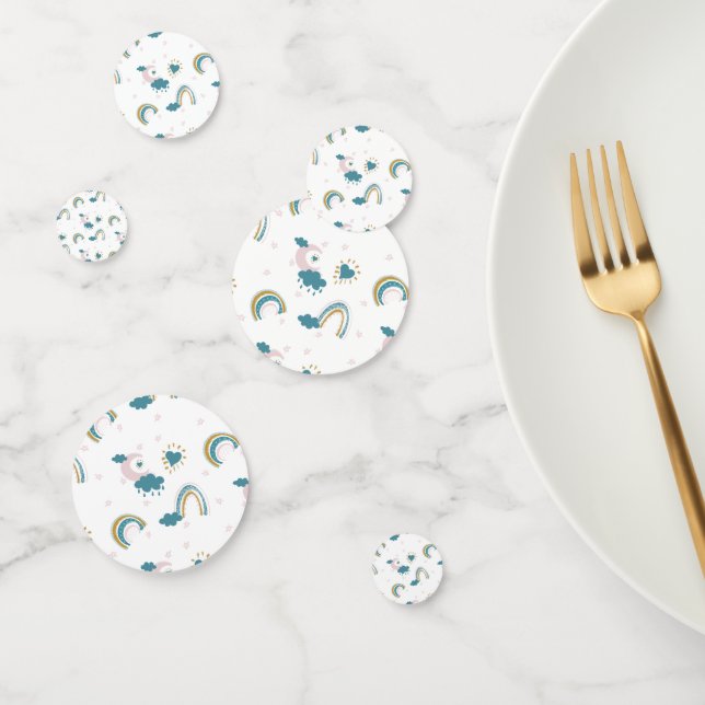Confettis Rainbow Baby Pastel Motif - Grossiste (Groupe)