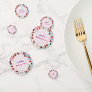 Confettis Red Strawberry Daisy fête d'anniversaire pour elle