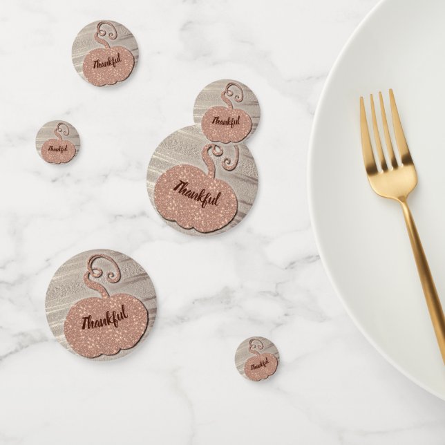 Confettis Remerciements Automne Faux Rose Gold Elegant Citro (Groupe)