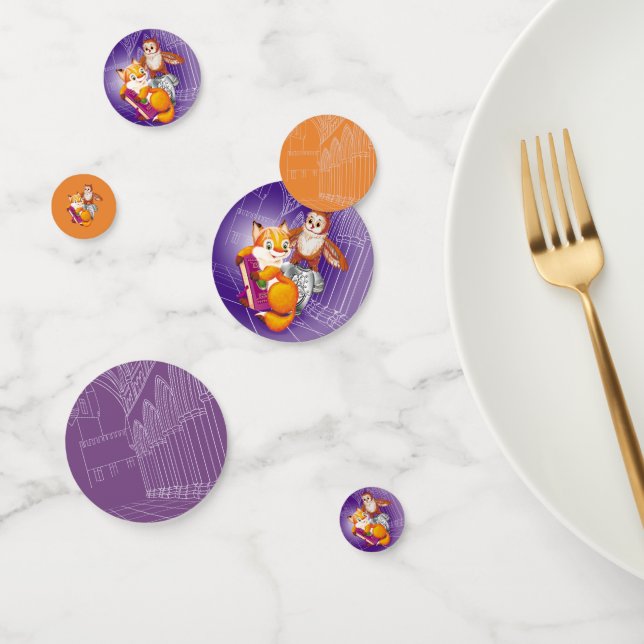 Confettis renard et hibou (Groupe)