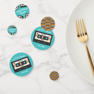 Confettis Retro 80's 90's Cassette Musique Anniversaire