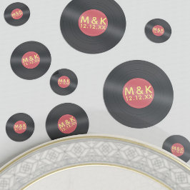 Confettis Retro vinyl LP Rock and Roll Table Confeti