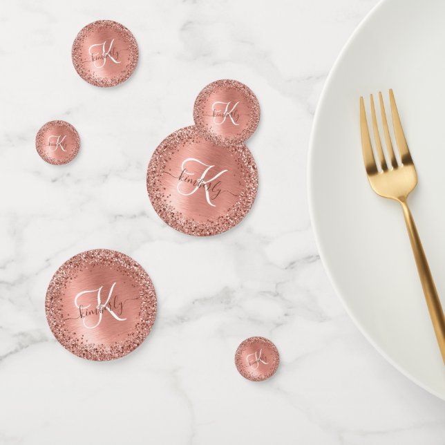 Confettis Rose Gold brossé Parties scintillant métallique No (Groupe)