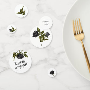 Confettis Rose gothique blanche Salle de mariage sombre