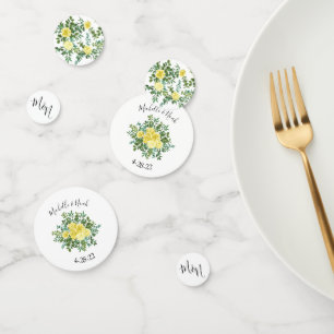 Confettis Rose jaune clair Vintage Mariage de printemps