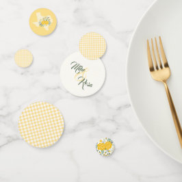Confettis Rose jaune du Texas - En vichy Mariage d'État