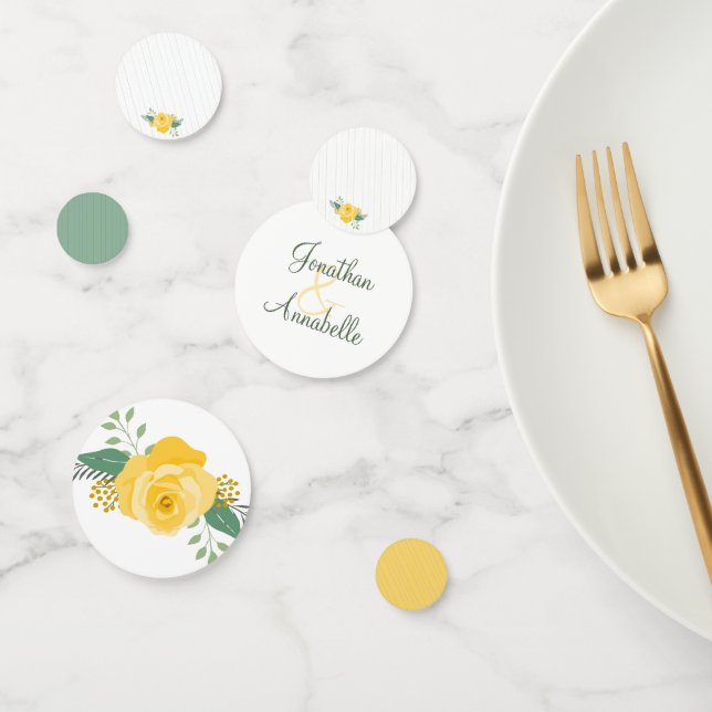 Confettis Rose jaune du Texas Mariage (Groupe)