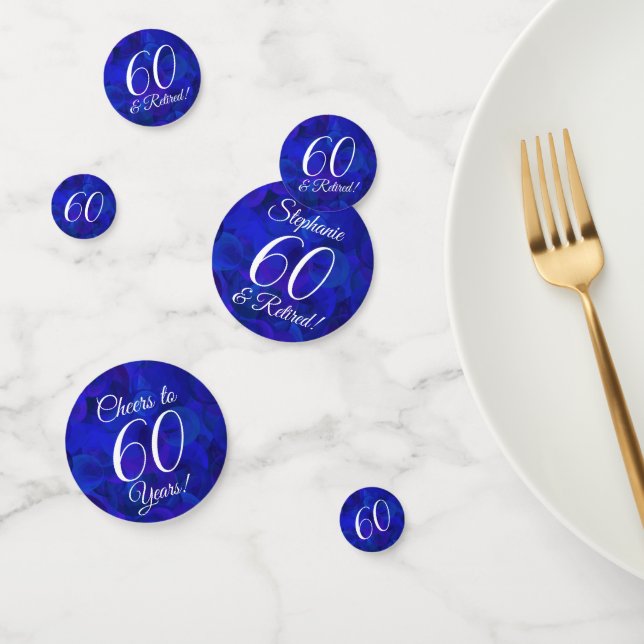 Confettis Royal Blue 60 et Retraite Party (Groupe)