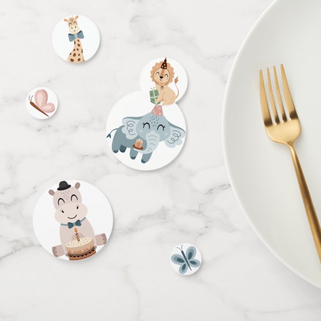 Confettis Safari Party Animal collection 1, tableau (Groupe)