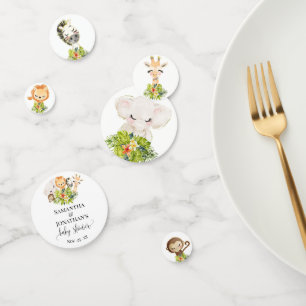 Confettis Safari Wild Zoo Baby Animaux Baby shower