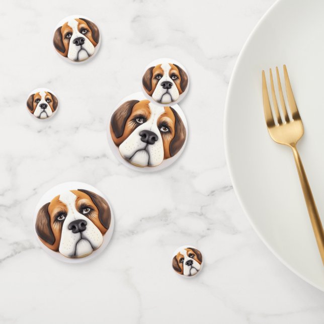 Confettis Saint Bernard Dog 3D inspiré (Groupe)