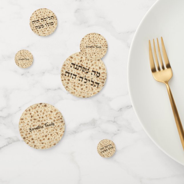 Confettis Séder de la Pâque hébraïque Matzah (Groupe)