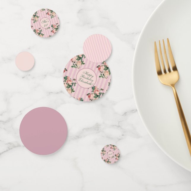 Confettis Shabby Chic Stripes, Roses Roses Roses Roses Anniv (Groupe)