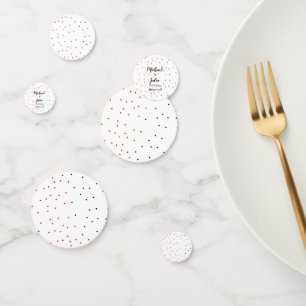 Confettis simple et personnalisé ajouter votre nom rouge bla