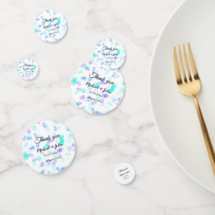 Confettis Simple thank you couple heart glitter