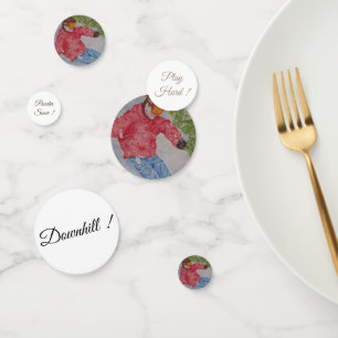 Confettis Skier descendant Sport Anniversaire