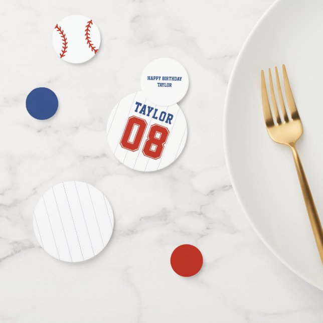 Confettis Soirée de baseball Sport Pinstripe Anniversaire (Groupe)