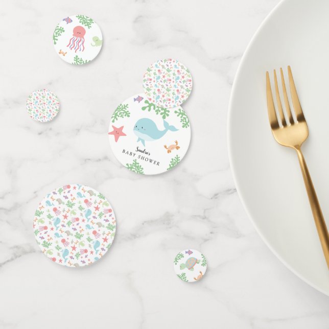 Confettis Sous le Baby shower marin Cute Kawaii Merci (Groupe)