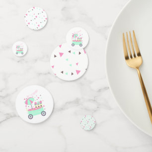 Confettis Stand de glace rose sucré pour fête d'anniversaire