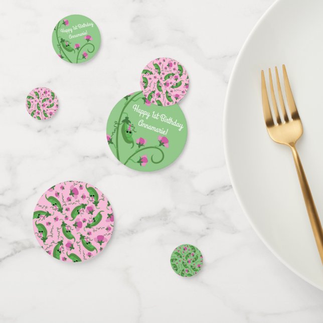 Confettis Sweet Pea Cute 1er Anniversaire (Groupe)