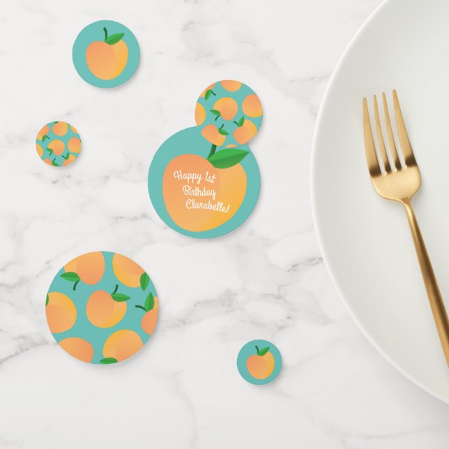 Confettis Sweet Peach Cute Fruit 1er Anniversaire Thème (Groupe)