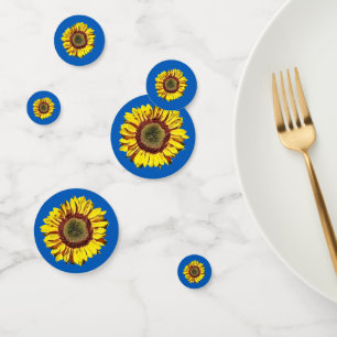 Confettis Symbole national de Tournesol Ukraine Arrière - pl