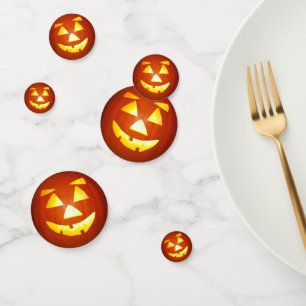 Confettis T-shirt Citrouille Halloween Jack-o'-lantern