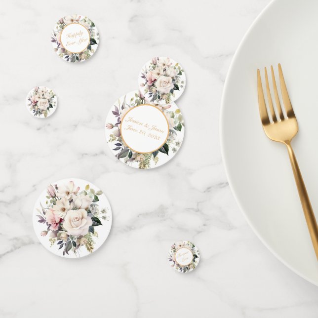 Confettis Table Confetti-Mariage Personnalisé (Groupe)