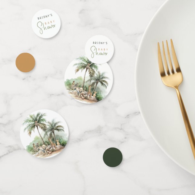 Confettis Table de Baby shower Jungle Safari Animaux (Groupe)