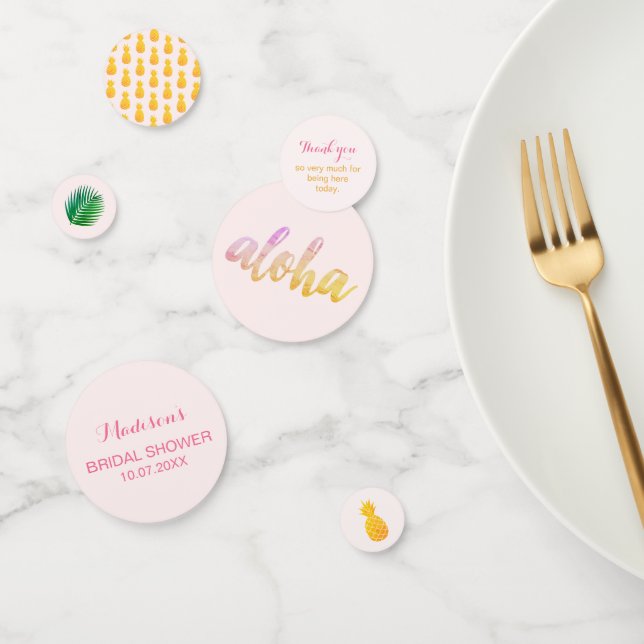 Confettis Table de mariage modifiable Aloha (Groupe)