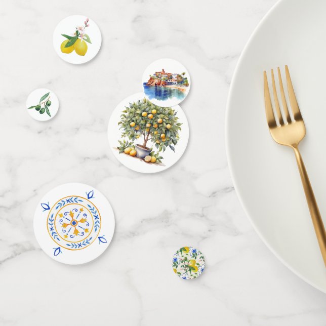 Confettis Table de mariage sur le thème italien méditerranée (Groupe)