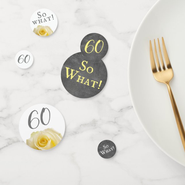 Confettis Tableau rouge rose jaune positif 60e anniversaire (Groupe)