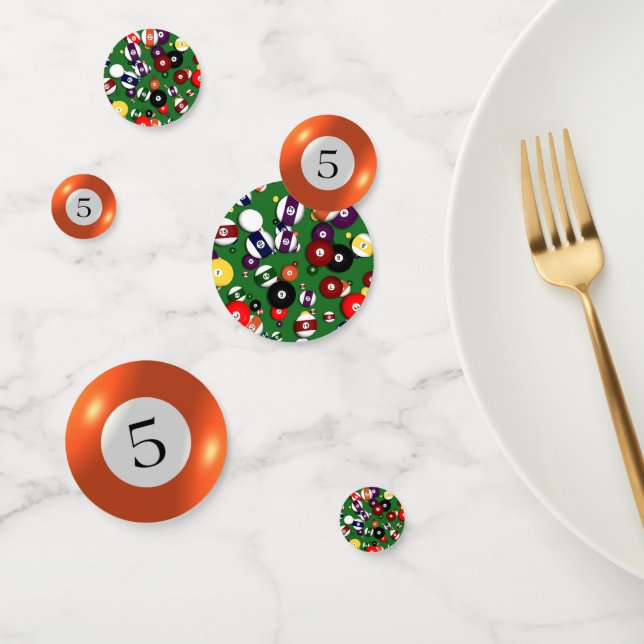 Confettis Tablefetti - Billard et 5 balles (Groupe)