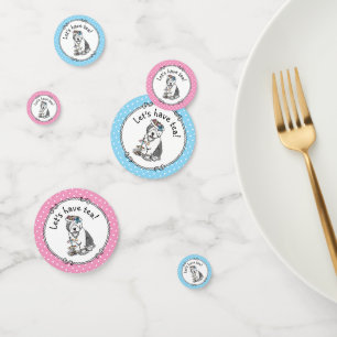 Confettis Tea Party Vieux chien anglais (Grey 1)